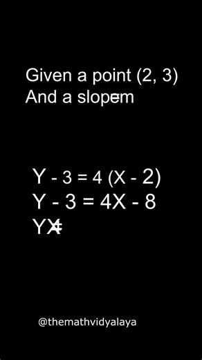 the point slope formula #math#formula