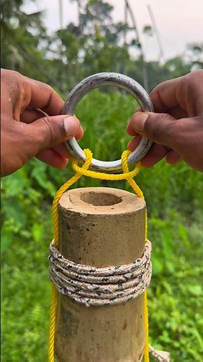 Amazing Rope Handle Knot for Lifting Heavy Objects | Easy Rope Trick #ropeknot #knottutorial #shorts
