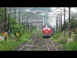 2023年10月1日 空転発生か?!ディーゼル機関車DD51 842 勾配の途中で停止、蒸気機関車C61に後押しされプッシュプルで運転再開 快速｢DLぐんま よこかわ｣ JR信越線 西松井田～横川 間