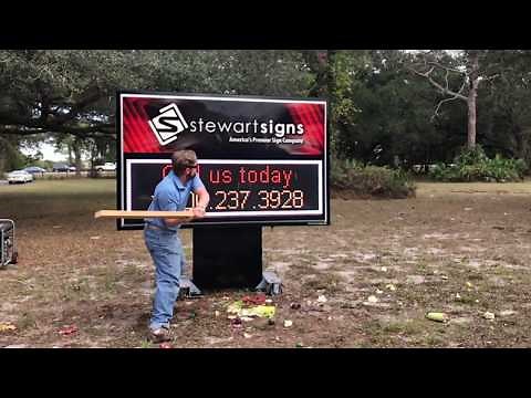 Our TekStar LED Sign vs. a 2x4!