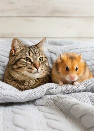 Hamster Sneezes & Cat Freaks Out 😂🐾