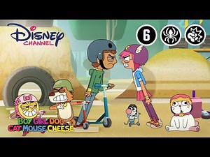 Boy, Girl, Dog, Cat, Mouse, Cheese | La course | Disney Channel BE