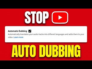 How to Turn Off Automatic Dubbing On YouTube Videos in 2025
