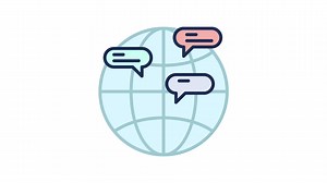 Talking, Communication concept animated icon