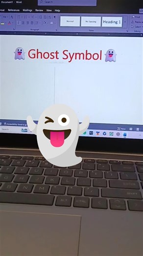Ghost 👻 symbol in ms word |ms word shortcut | ms word symbol | computer class | Short #shorts #ghost