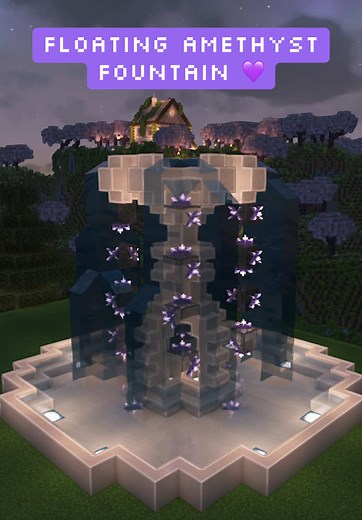 Floating Amethyst Fountain Tutorial for Minecraft