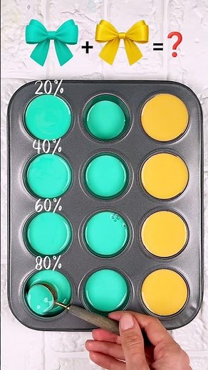 Relaxing Green & Yellow Color Palette | Satisfying Coloring Shorts #colormixing #colormix #artshorts