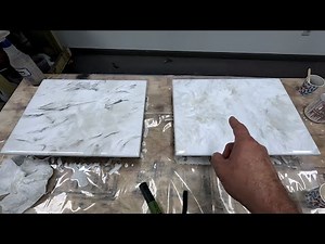 Learn HOW TO Create White Marble With Stone Coat Epoxy: KCDC Designs Tutorial