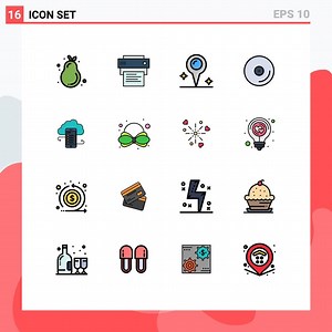 Download 16 Creative Icons Modern Signs and Symbols of cloud storage cloudstorage map video cd Editable Creative Vector Design Elements for free