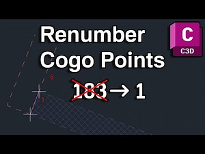 How to renumber cogo points in Civil3D tutorial