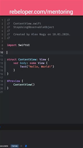 ObservableObject isn’t deprecated — SwiftUI just evolved. Here’s what Apple changed and how to adapt.  Mentoring: https://rebeloper.com/mentoring #SwiftUI #iOSDev #ObservableObject #SwiftLang #AppleDev | Rebeloper | Facebook