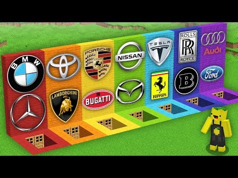 I Survive IN SECRET CAR BRANDS BASEMENT in Minecraft ! SECRET CAR BASE !