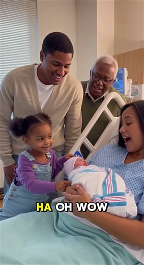 First Look: Older Sibling Meets Newborn #cute #family #shorts