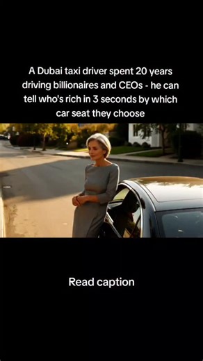 Synvora | Cognitive Operator on Instagram: "1. Yusuf drove luxury taxis in Dubai for 20 years, transporting CEOs, investors, and royalty. He told me something that sounded absurd: "If someone gets in on the right side behind me, they are rich. Always." I laughed. He insisted he had tracked it for years. "Middle-class sits left to look out the window or talk. The rich sit right and never explain why." I asked a security consultant who worked with high-net-worth clients. He confirmed instantly: "I