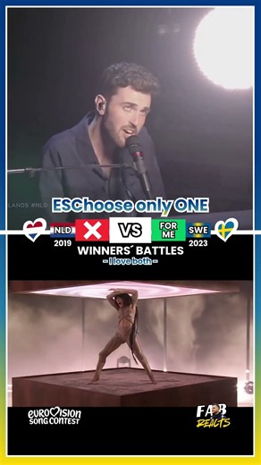 Duncan Laurence 🇳🇱 (ESC 2019) vs. Loreen 🇸🇪 (ESC 2023) ▶️ WINNERS´ BATTLES | Who wins? 🎶😍 #esc