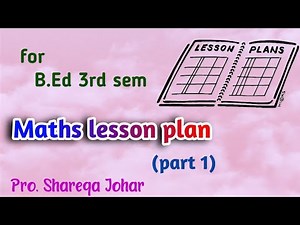 Maths lesson plan for B.Ed 3rd sem||lesson plan||