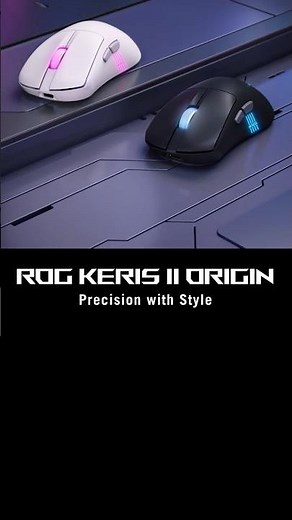 🤍🖤From daily work to clutch plays, the #ROG Keris II Origin has your back—literally.
