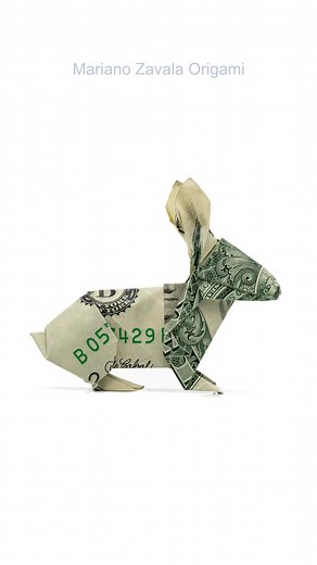Origami Dollar Rabbit by John Montroll