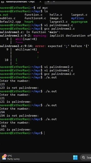 Palindrome Number Program in C 🔁 | Check Palindrome Using C | Beginner Friendly