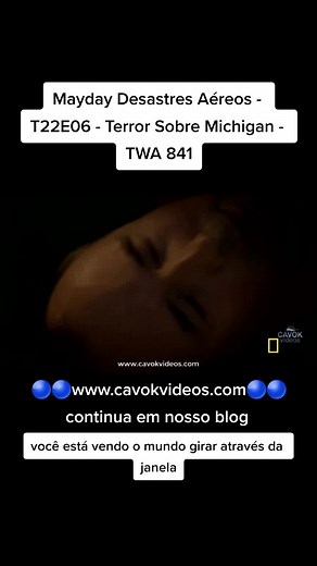 #maydaydodia 🔵🔵www.cavokvideos.com🔵🔵 Mayday Desastres Aéreos - T22E06 - Terror Sobre Michigan - TWA 841 Em 4 de abril de 1979, o voo 841 da Trans World Airlines (TWA) entra em um mergulho em espiral a caminho de Minnesota. Os pilotos recuperam o controle e fazem um pouso de emergência em Detroit, sem mortes. #Mayday #cavokvideos #TWA841 #acidenteavião #Boeing727 #despressurização #falhamecânica #Boston #Minneapolis #históriadaaviação #investigação #segurançadevoo #vítimas #sobreviventes #her