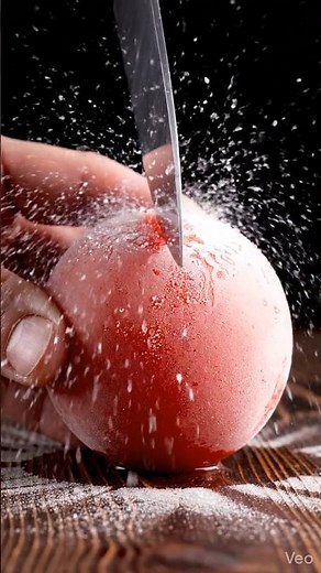 Most Satisfying Crystal Tomato Tapping & Cutting! 🍅💎 #shorts #asmr