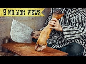 Moroccan Cow Foot Stew - Frakech / الكرعين بالحمص مع رجل كوري / Bushcraft Cooking