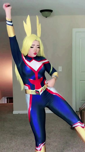 Powerful All Might Cosplay in My Hero Academia and Fortnite Mashup