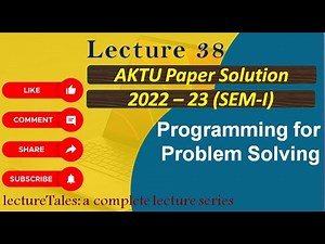 6.4 2022-23 PPS AKTU Paper Solution (SEM-I) | Programming for problem solving | PPS