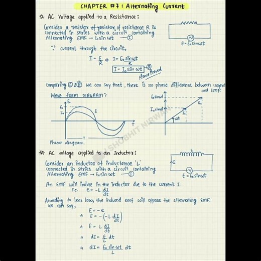 #AlternatingCurrent#ACDerivation#Class12Physics#CBSEPhysics#PhysicsDerivation#ACCircuit#boards2026