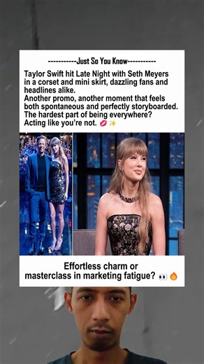“Taylor Swift Turns Late Night into Her Runway Again 💅🎭”