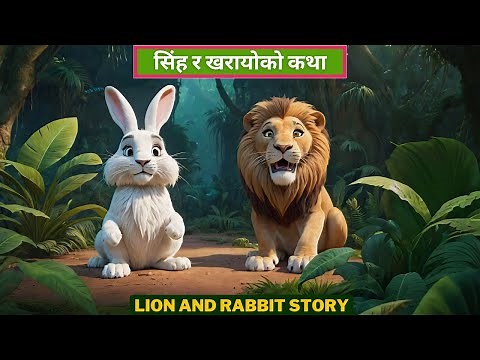 सिंह र खरायोको कथा | Lion And Rabbit Story | Nepali Story | Nepali Fairy Tales | Nepali Cartoon