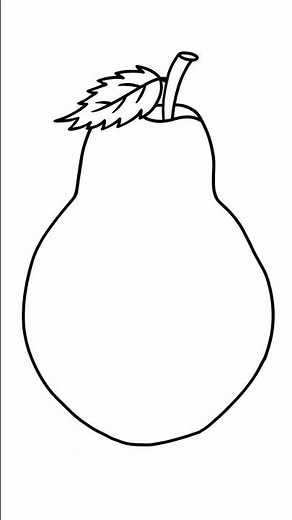 Easy Pear Drawing 🍐 | Step by Step Coloring with Colored Pencils 🎨✨