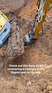 Using a hyd tilt coupler this sy80 is the machine for the job #sy80 #Sany #5yearwarranty | Steven Johnson