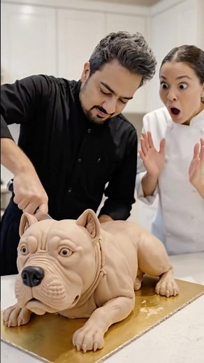 OMG 😳 pit bull chocolate cake chef Julie it’s amazing 🤩 #shorts #reels #youtubeshorts #cake #food