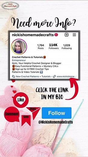 49K views · 910 reactions | See my blog for more tips, tricks, patterns and more: www.nickishomemadecrafts.com | Crochet Patterns & Tutorials by Nicki's Homemade Crafts | Facebook
