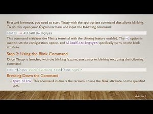 How to Enable Blinking Text in Mintty on Windows 10