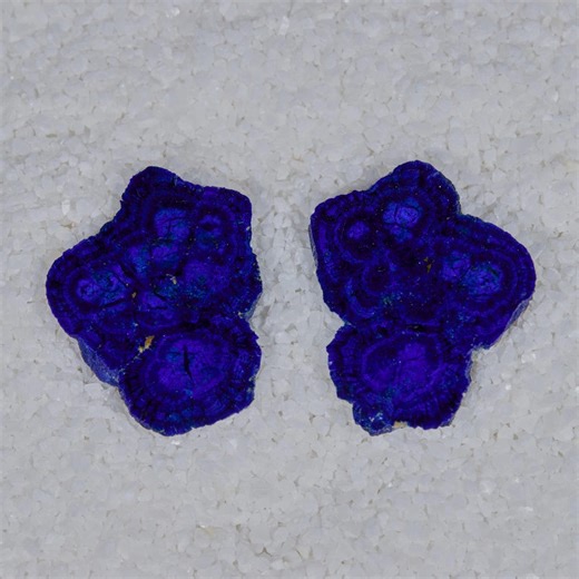 Azurite Geode Matched Pair 34x28mm - Etsy