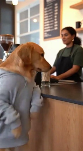 He Ordered Coffee Like a Human… Then Heard the Price 😳🐶#shorts