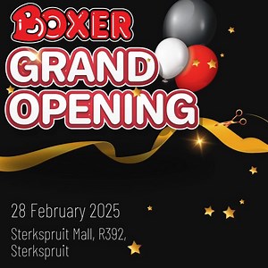 125K views · 469 reactions | STERKSPRUIT welcomes another Boxer store today and we are excited to show off our brand new store and look forward to you enjoying our grand opening specials! We've got deals on combos you need plus many more in-store! Get the full leaflet here https://bit.ly/4kanFLD or download the Boxer App! See you in-store! | Boxer Superstores | Facebook