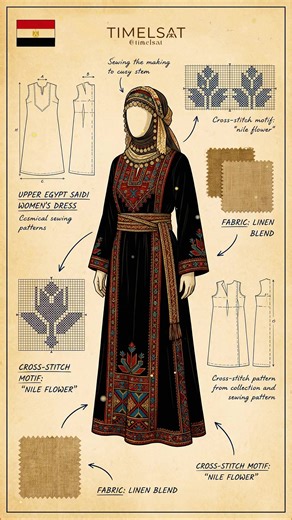 Egyptian costumes are more than garments — they are symbols of legacy and timeless civilization 🇪🇬 where artistry, culture, and identity come together. From intricate gold-inspired patterns and handcrafted textiles 🌿 to majestic silhouettes rooted in ancient history, every detail reflects beauty, craftsmanship, and royal elegance — a fusion of cultural pride, fashion inspiration, and authentic heritage design ✨ Created by @timelsat . . . . . #EgyptianFashion 🇪🇬 #CulturalElegance #HeritageDe