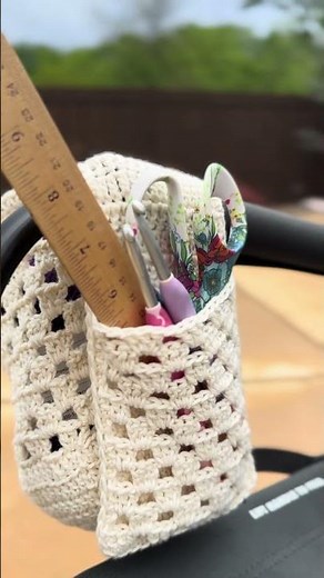 Make a Camp Chair Cozy for your camping adventures this summer! ☀️🍹 #crochet #diy #crochetpatterns