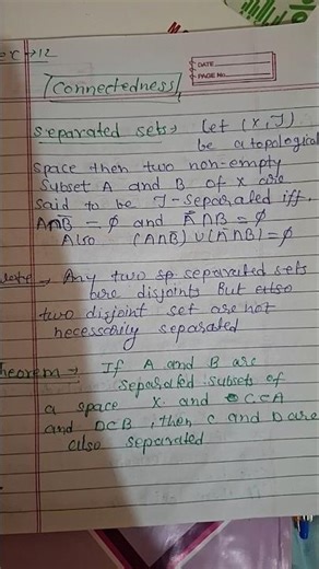 separated sets in connectedness/ topology msc 1st semester mathematics #mathematics #mpexams #msc