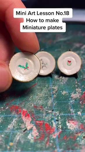 Miniature Plate Making Tutorial - DIY Mini Dollhouse Crafts