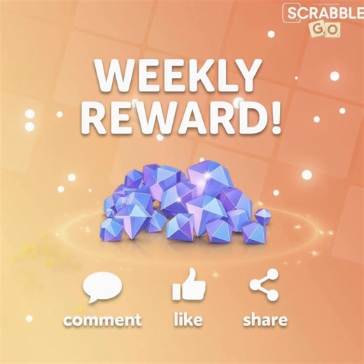 15K views · 143 reactions | It’s that time again… your weekly reward is here!李 Like, comment & share to claim your free gift!  What’s your favorite Scrabble moment of the week?  A cozy solo game? Beating your rival? That perfect bingo? Let us know in the comments  #ScrabbleGO #WeeklyGift #FreeReward #WordGame #Scrabble | Scrabble GO | Facebook