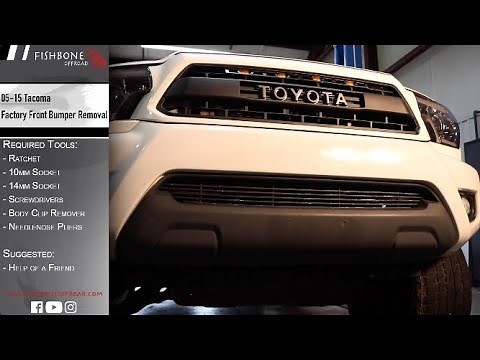 05-15 Toyota Tacoma - Factory Front Bumper Removal - HOW TO