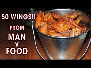50 Wings Eating Challenge from Man vs Food!!