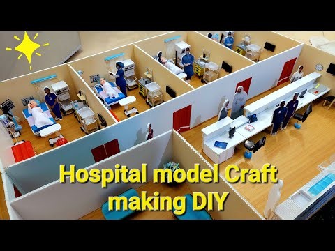 hospital model making l best out of waste l drops of art l phc model making