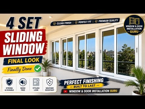 4 Set Sliding Window Installation | UPVC Sliding Window Fitting Process |