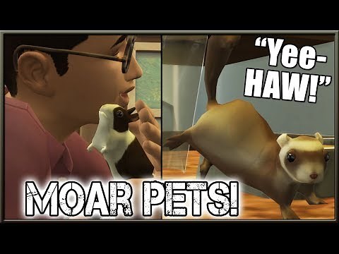 BUNNIES, FERRETS & MORE Small Pets Mod!! | The Sims 4: My First Pet Stuff (Created by Kalino)