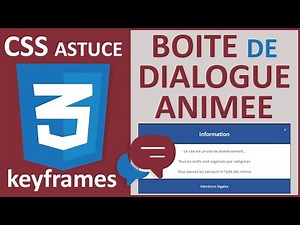 Boîte de dialogue animée par les styles Css